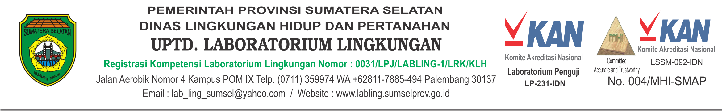 UPTD Laboratorium Lingkungan Provinsi Sumatera Selatan